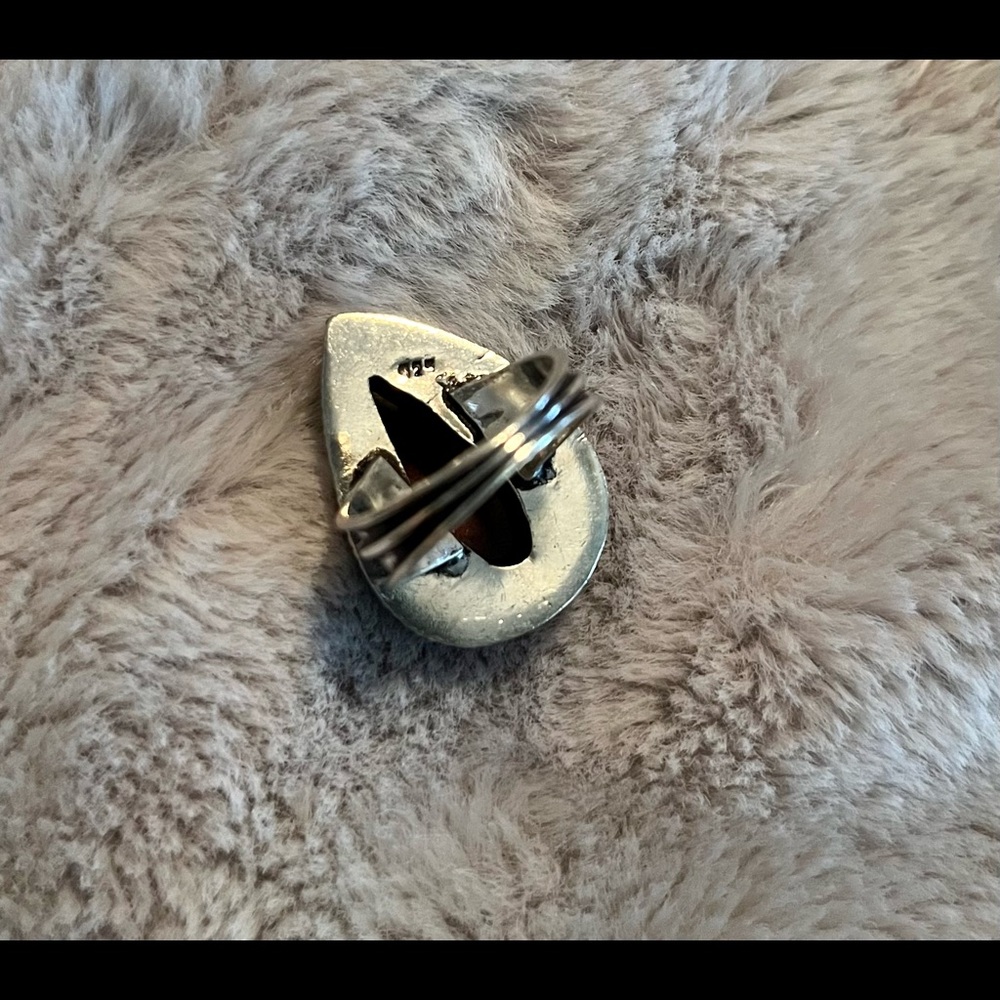 Handmade Sterling Silver Bloodstone ring - Picture 5 of 9